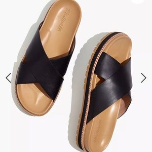 Madewell Dayna Slide Sandal in leather